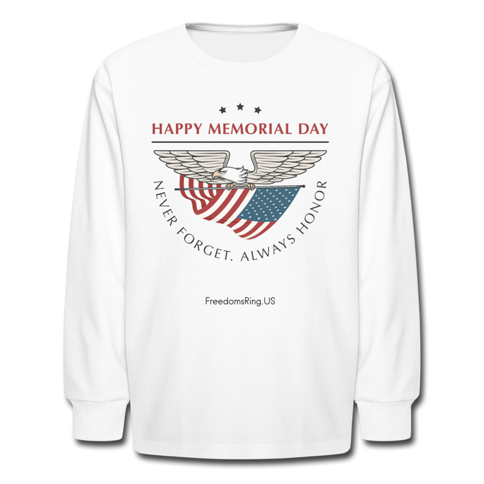 MEMORIAL DAY - Kids' Long Sleeve T-Shirt - white