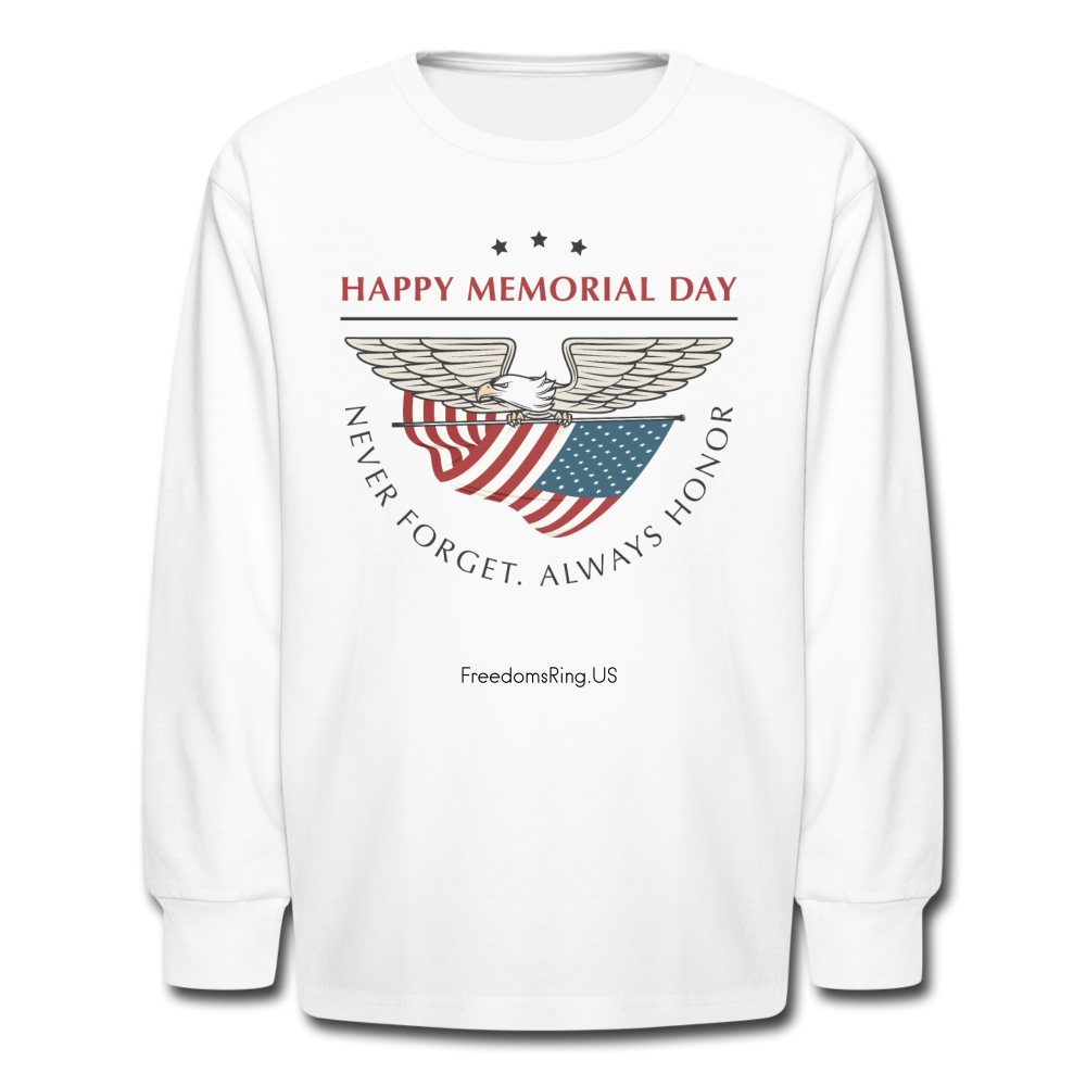 MEMORIAL DAY - Kids' Long Sleeve T-Shirt - white