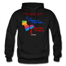 Load image into Gallery viewer, FREE SPEECH FOR ME, BUT NOT FOR THEE - Gildan Heavy Blend Adult Hoodie - black
