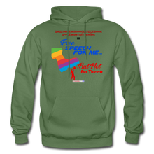 Load image into Gallery viewer, FREE SPEECH FOR ME, BUT NOT FOR THEE - Gildan Heavy Blend Adult Hoodie - military green
