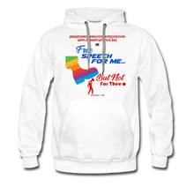 Load image into Gallery viewer, FREE SPEECH FOR ME, BUT NOT FOR THEE - Men’s Premium Hoodie - white
