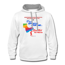 Load image into Gallery viewer, FREE SPEECH FOR ME, BUT NOT FOR THEE - Contrast Hoodie - white/gray
