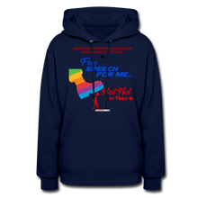 Load image into Gallery viewer, FREE SPEECH FOR ME, BUT NOT FOR THEE - Women&#39;s Hoodie - navy
