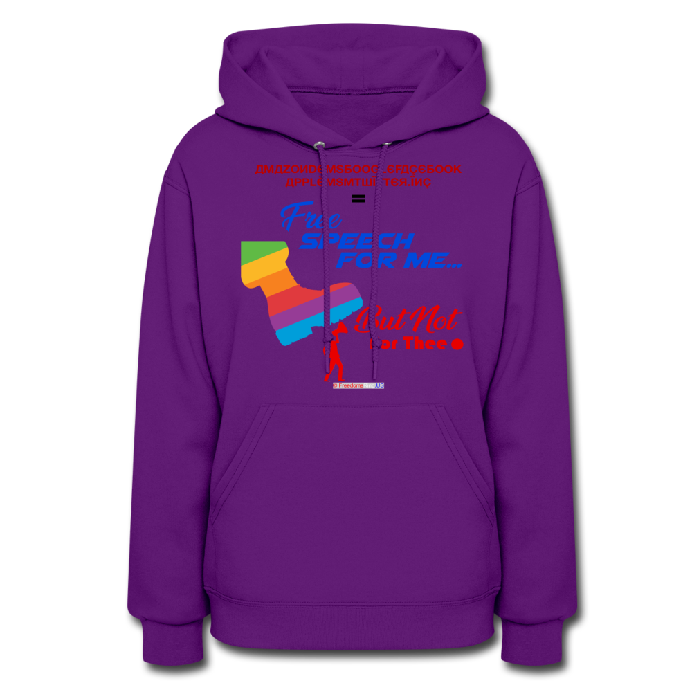 FREE SPEECH FOR ME, BUT NOT FOR THEE - Women's Hoodie - purple