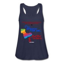 Load image into Gallery viewer, FREE SPEECH FOR ME, BUT NOT FOR THEE - Women&#39;s Flowy Tank Top by Bella - navy
