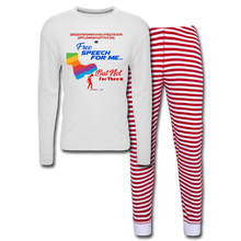 Load image into Gallery viewer, FREE SPEECH FOR ME, BUT NOT FOR THEE - Unisex Pajama Set - white/red stripe
