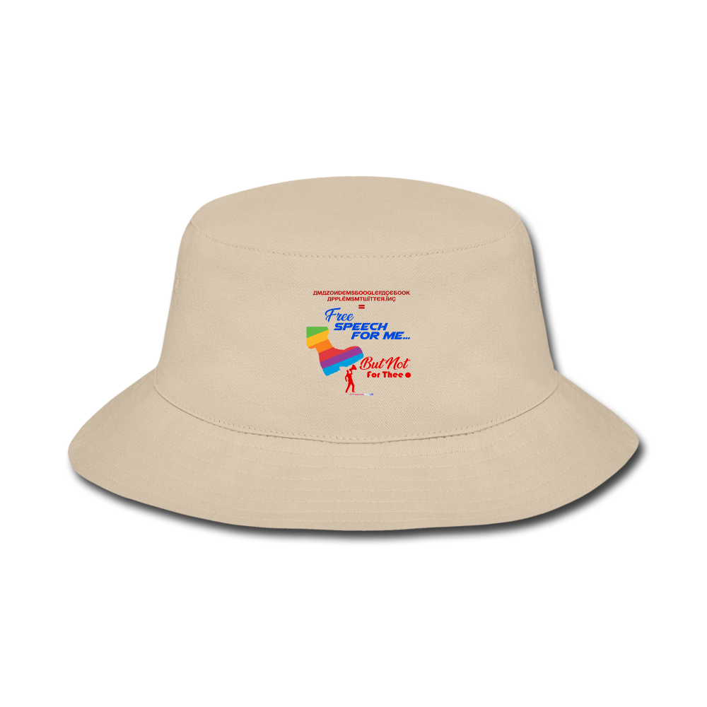 FREE SPEECH FOR ME, BUT NOT FOR THEE - Bucket Hat - cream