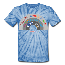 Load image into Gallery viewer, GROUPTHINK RAINBOW - Unisex Tie Dye T-Shirt - spider baby blue
