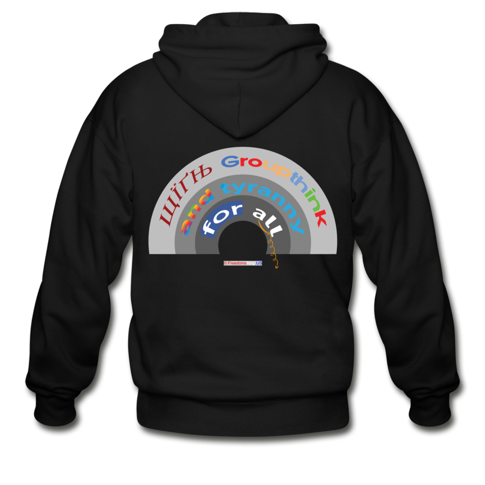 GROUPTHINK RAINBOW - Gildan Heavy Blend Adult Zip Hoodie - black