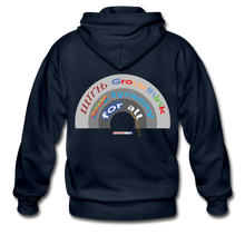 Load image into Gallery viewer, GROUPTHINK RAINBOW - Gildan Heavy Blend Adult Zip Hoodie - navy
