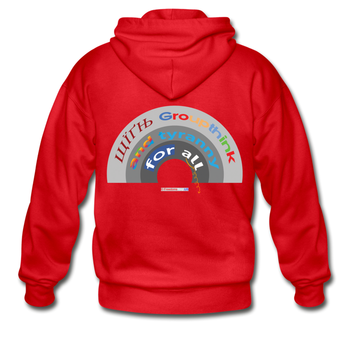 GROUPTHINK RAINBOW - Gildan Heavy Blend Adult Zip Hoodie - red