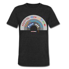 Load image into Gallery viewer, GROUPTHINK RAINBOW - Unisex Tri-Blend T-Shirt - heather black
