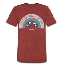 Load image into Gallery viewer, GROUPTHINK RAINBOW - Unisex Tri-Blend T-Shirt - heather cranberry
