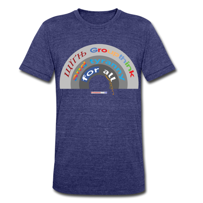 GROUPTHINK RAINBOW - Unisex Tri-Blend T-Shirt - heather indigo