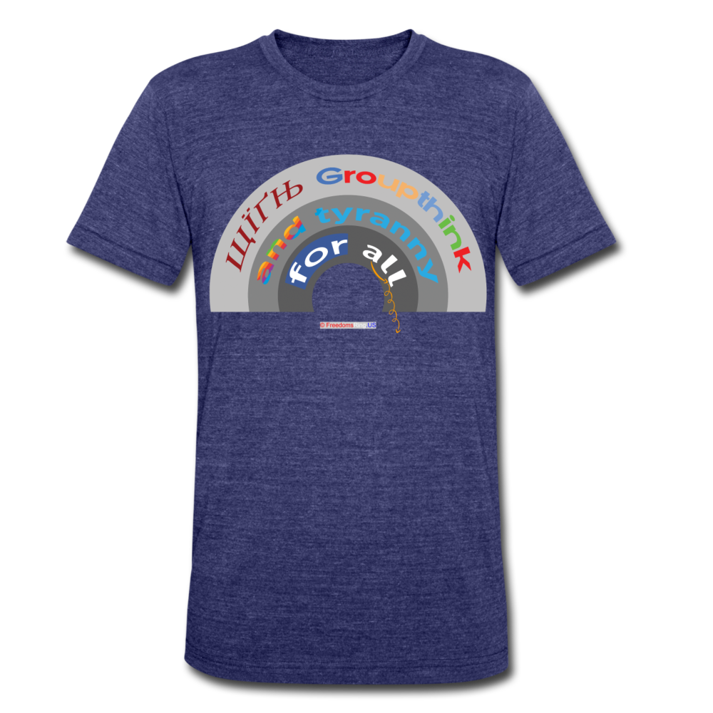 GROUPTHINK RAINBOW - Unisex Tri-Blend T-Shirt - heather indigo