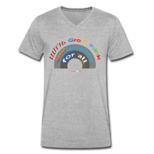 Load image into Gallery viewer, GROUPTHINK RAINBOW - Men&#39;s V-Neck T-Shirt - heather gray
