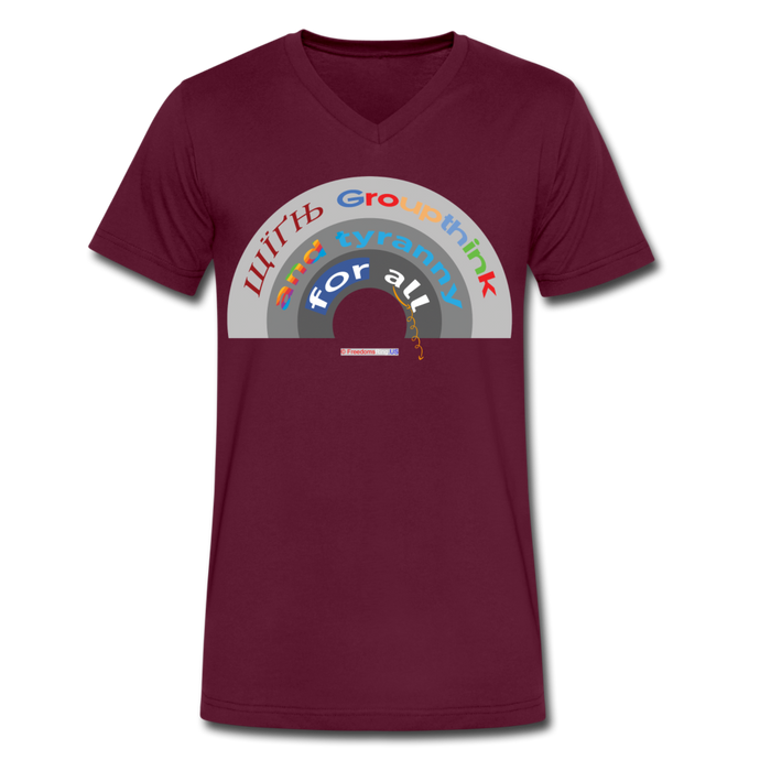 GROUPTHINK RAINBOW - Men's V-Neck T-Shirt - maroon