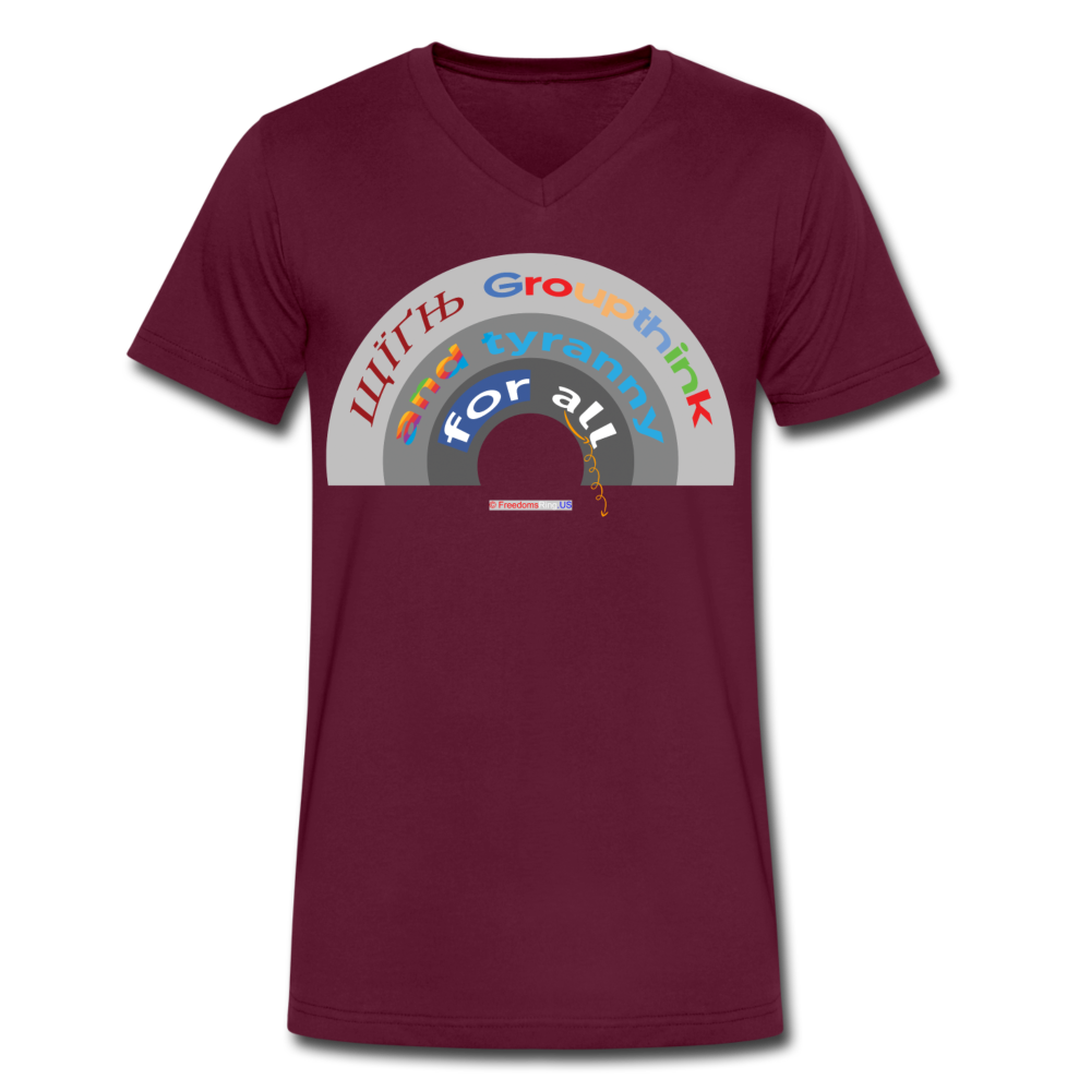 GROUPTHINK RAINBOW - Men's V-Neck T-Shirt - maroon