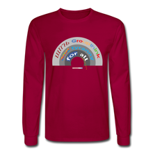 Load image into Gallery viewer, GROUPTHINK RAINBOW - Men&#39;s Long Sleeve T-Shirt - dark red
