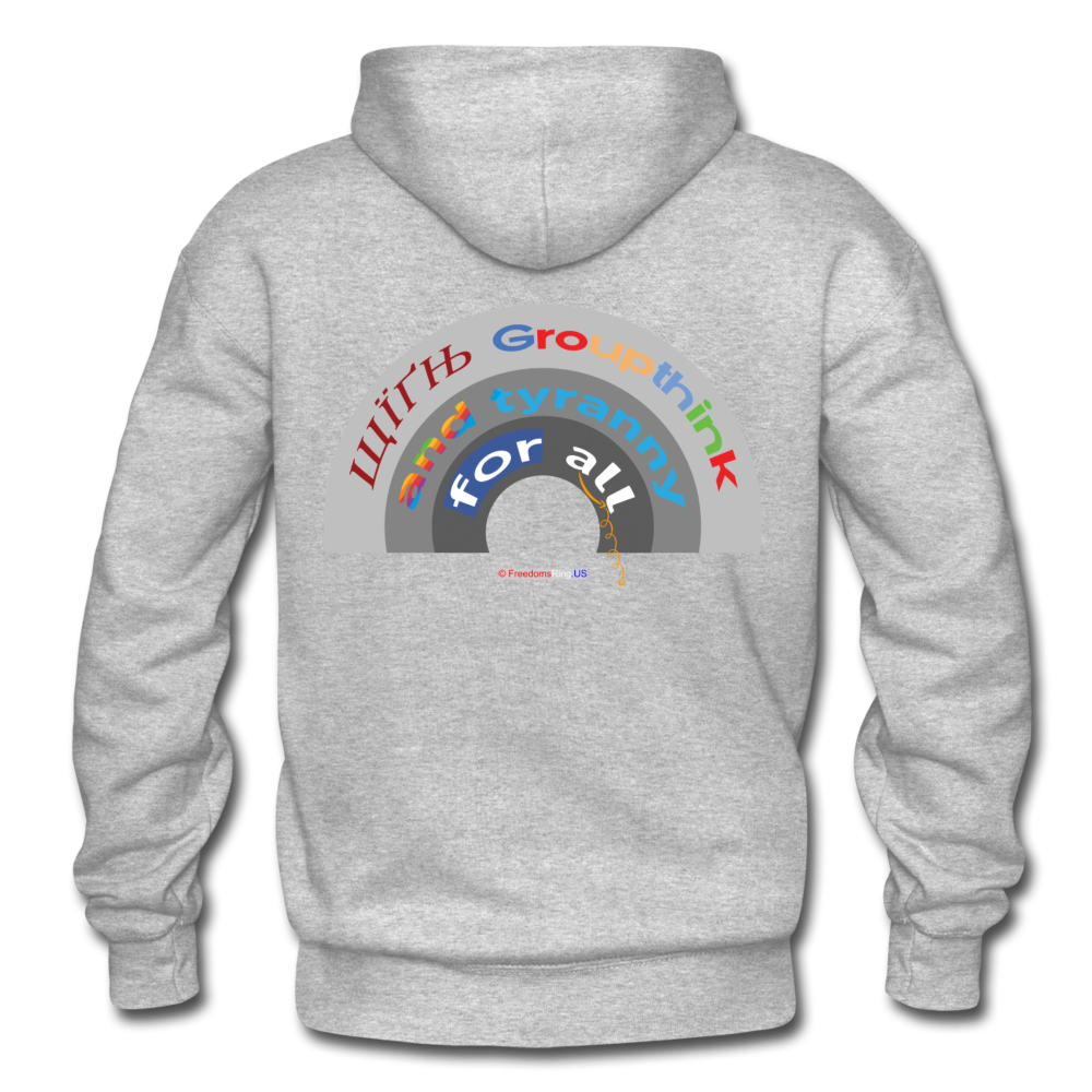 GROUPTHINK RAINBOW - Gildan Heavy Blend Adult Hoodie - heather gray