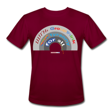 Load image into Gallery viewer, GROUPTHINK RAINBOW - Men’s Moisture Wicking Performance T-Shirt - burgundy
