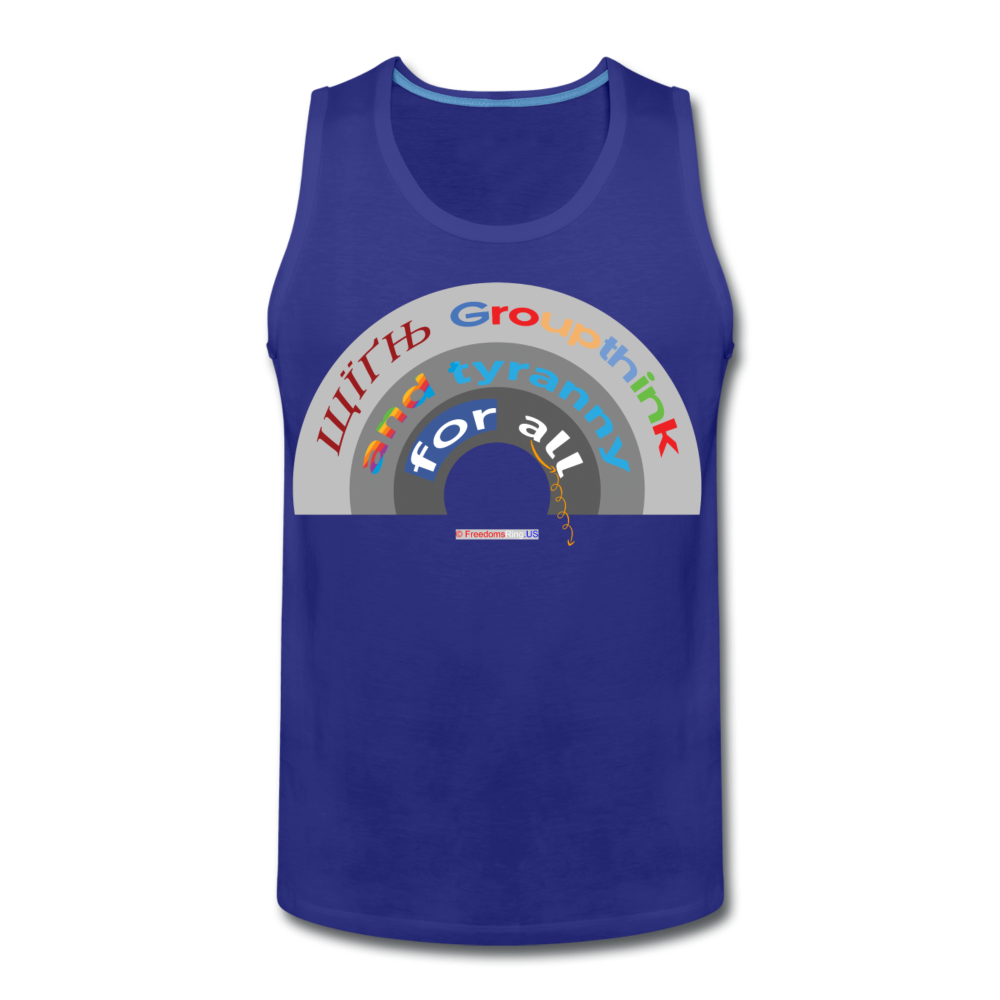 GROUPTHINK RAINBOW - Men’s Premium Tank - royal blue