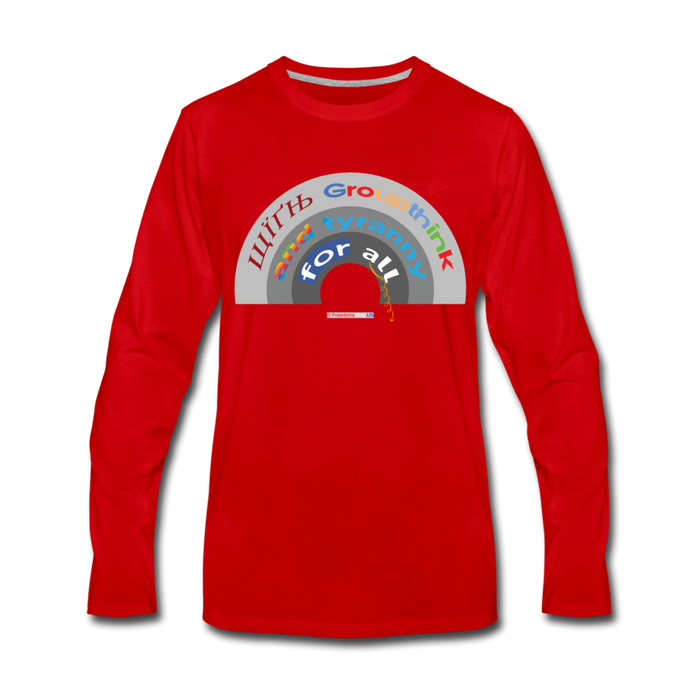 GROUPTHINK RAINBOW - Men's Premium Long Sleeve T-Shirt - red