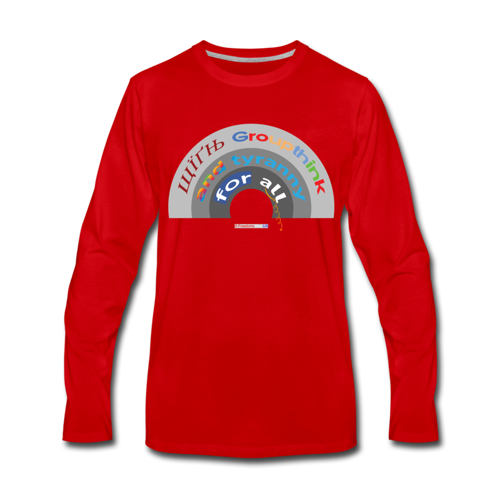 GROUPTHINK RAINBOW - Men's Premium Long Sleeve T-Shirt - red