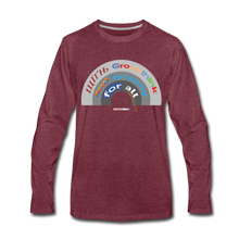 Load image into Gallery viewer, GROUPTHINK RAINBOW - Men&#39;s Premium Long Sleeve T-Shirt - heather burgundy
