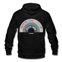 Load image into Gallery viewer, GROUPTHINK RAINBOW - Unisex Fleece Zip Hoodie - black
