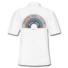 Load image into Gallery viewer, GROUPTHINK RAINBOW - Men&#39;s Pique Polo Shirt - white
