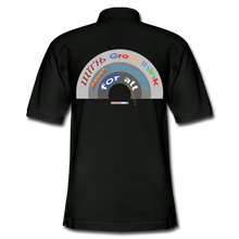 Load image into Gallery viewer, GROUPTHINK RAINBOW - Men&#39;s Pique Polo Shirt - black
