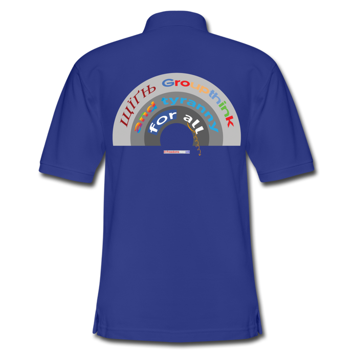 GROUPTHINK RAINBOW - Men's Pique Polo Shirt - royal blue