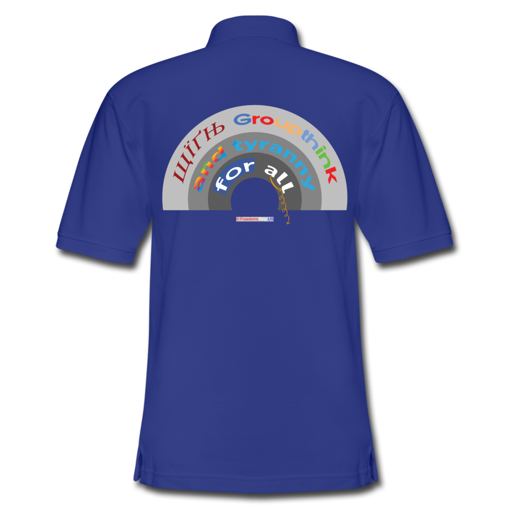 GROUPTHINK RAINBOW - Men's Pique Polo Shirt - royal blue