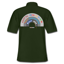 Load image into Gallery viewer, GROUPTHINK RAINBOW - Men&#39;s Pique Polo Shirt - forest green
