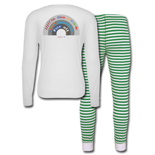 Load image into Gallery viewer, GROUPTHINK RAINBOW - Unisex Pajama Set - white/green stripe
