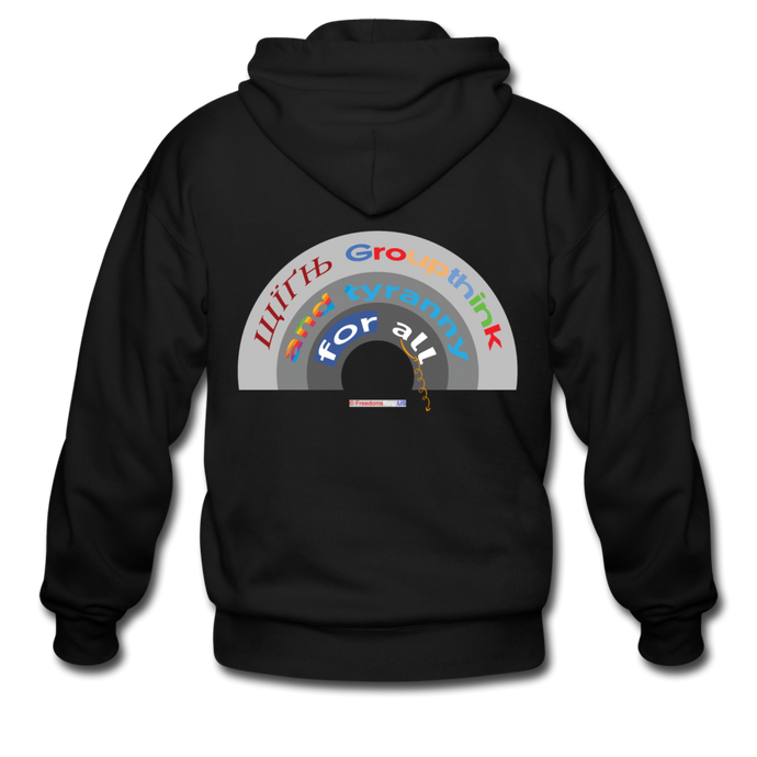 GROUPTHINK RAINBOW - Men's Zip Hoodie - black