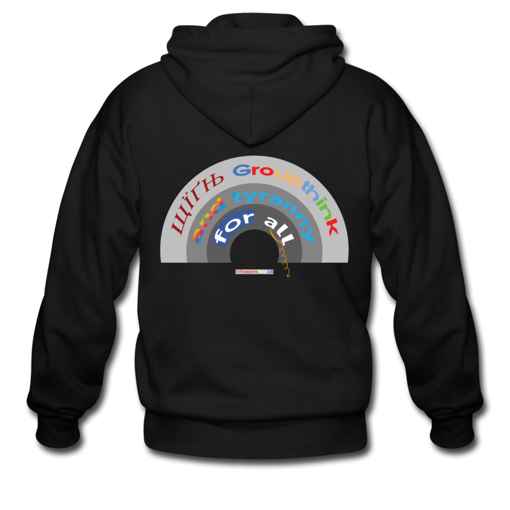 GROUPTHINK RAINBOW - Men's Zip Hoodie - black