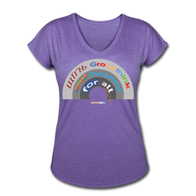 Load image into Gallery viewer, GROUPTHINK RAINBOW - Women&#39;s Tri-Blend V-Neck T-Shirt - purple heather
