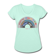 Load image into Gallery viewer, GROUPTHINK RAINBOW - Women&#39;s Tri-Blend V-Neck T-Shirt - mint
