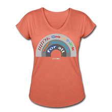 Load image into Gallery viewer, GROUPTHINK RAINBOW - Women&#39;s Tri-Blend V-Neck T-Shirt - heather bronze
