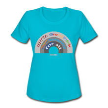 Load image into Gallery viewer, GROUPTHINK RAINBOW - Women&#39;s Moisture Wicking Performance T-Shirt - turquoise
