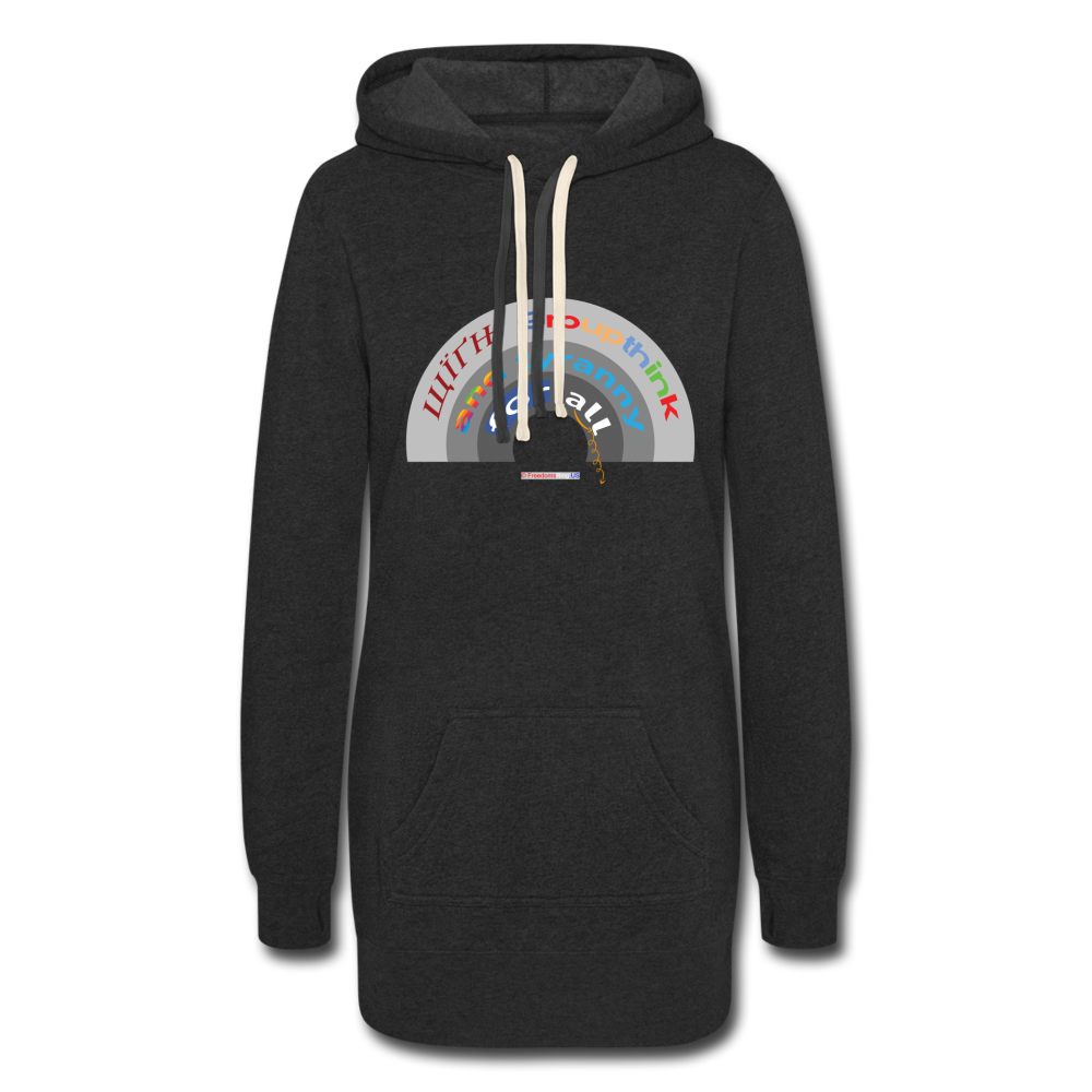 GROUPTHINK RAINBOW - Women's Hoodie Dress - heather black