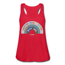 Load image into Gallery viewer, GROUPTHINK RAINBOW - Women&#39;s Flowy Tank Top by Bella - red
