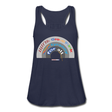 Load image into Gallery viewer, GROUPTHINK RAINBOW - Women&#39;s Flowy Tank Top by Bella - navy
