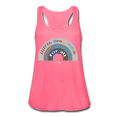 GROUPTHINK RAINBOW - Women's Flowy Tank Top by Bella - neon pink