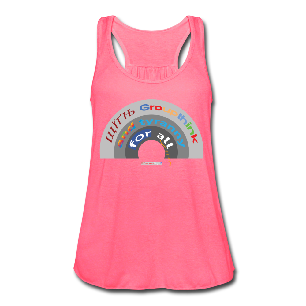 GROUPTHINK RAINBOW - Women's Flowy Tank Top by Bella - neon pink