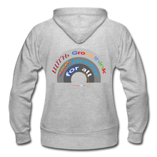 Load image into Gallery viewer, GROUPTHINK RAINBOW - Gildan Heavy Blend Women&#39;s Zip Hoodie - heather gray
