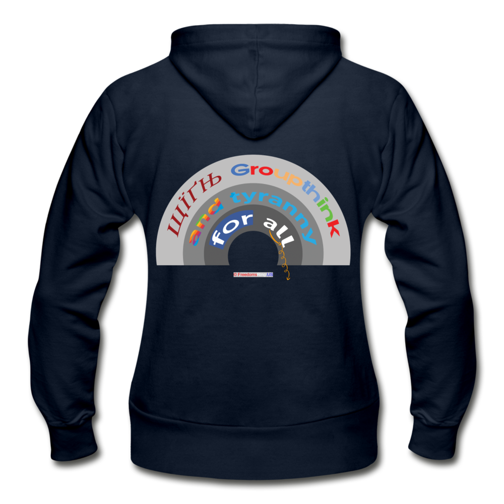 GROUPTHINK RAINBOW - Gildan Heavy Blend Women's Zip Hoodie - navy