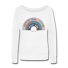 Load image into Gallery viewer, GROUPTHINK RAINBOW - Women&#39;s Wideneck Sweatshirt - white
